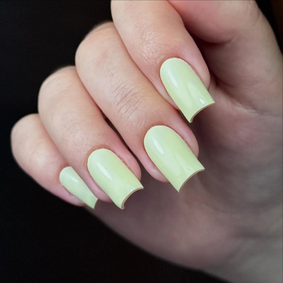 Pistachio green square nails