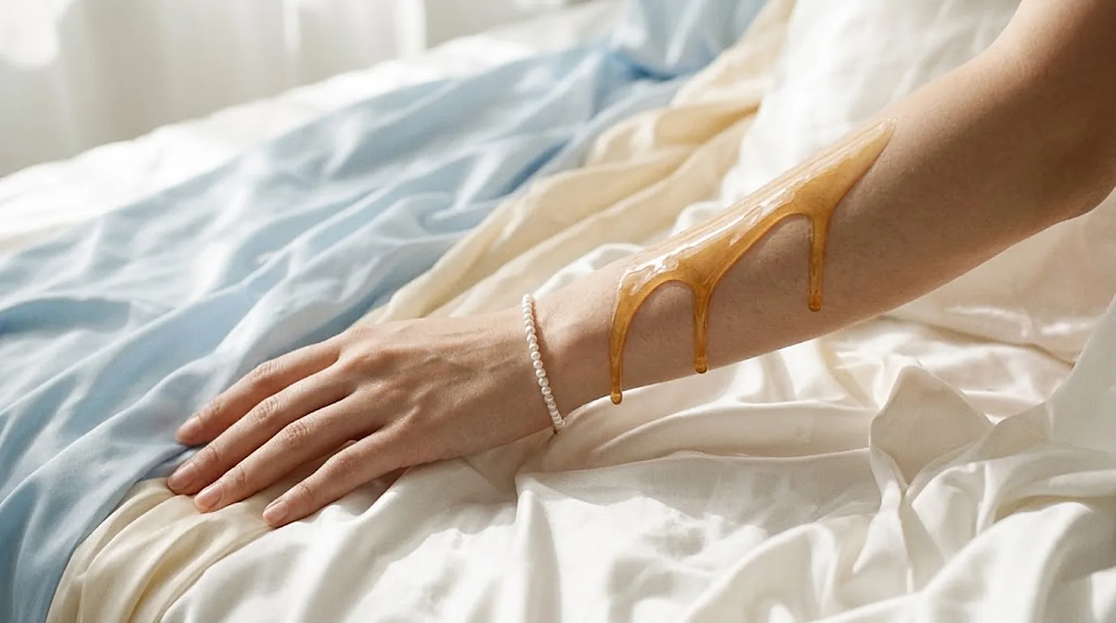 Warm golden wax: Arms