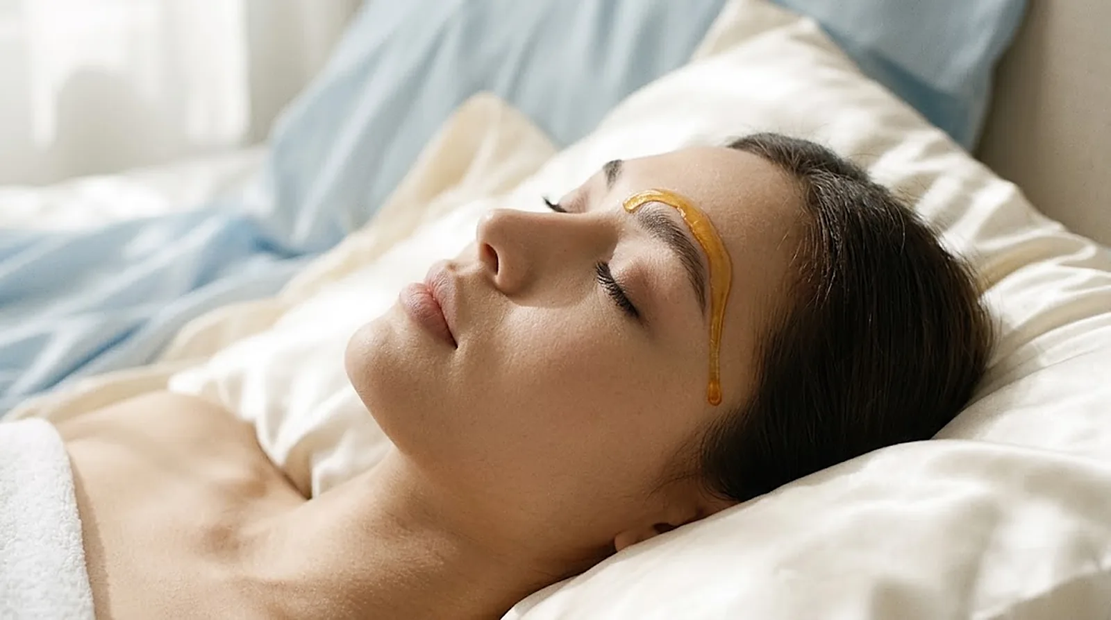 Warm golden wax: Face