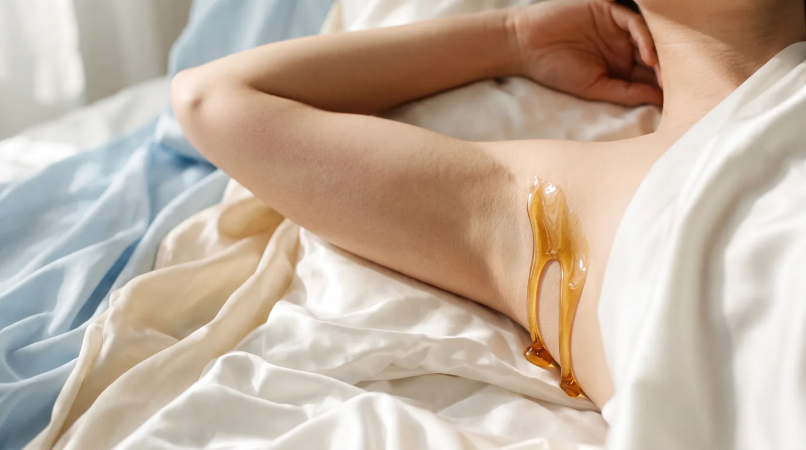 Warm golden wax: Underarms
